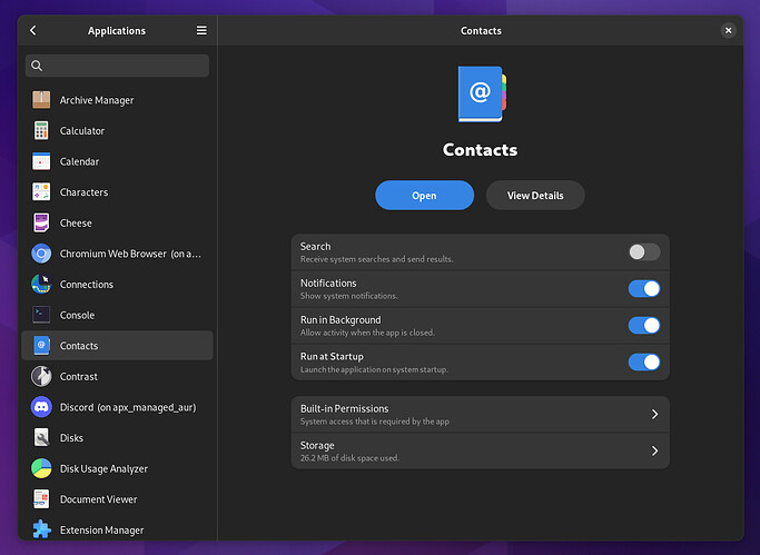 App Run Setting