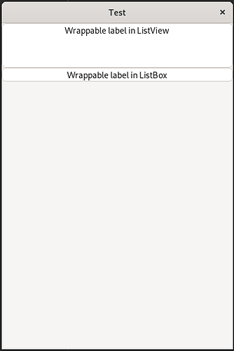 Label in GtkListView and GtkListBox