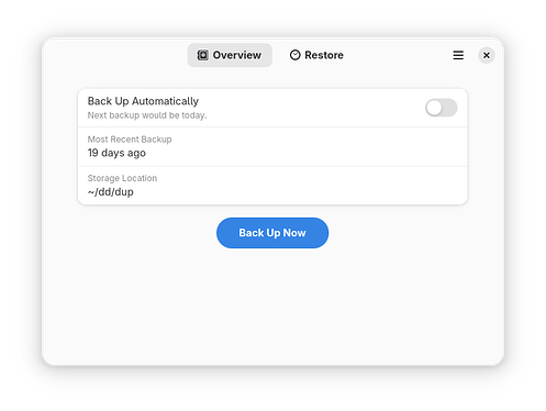 Old UI - general tab