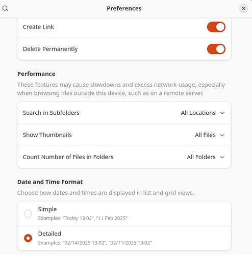 FilesPreferences