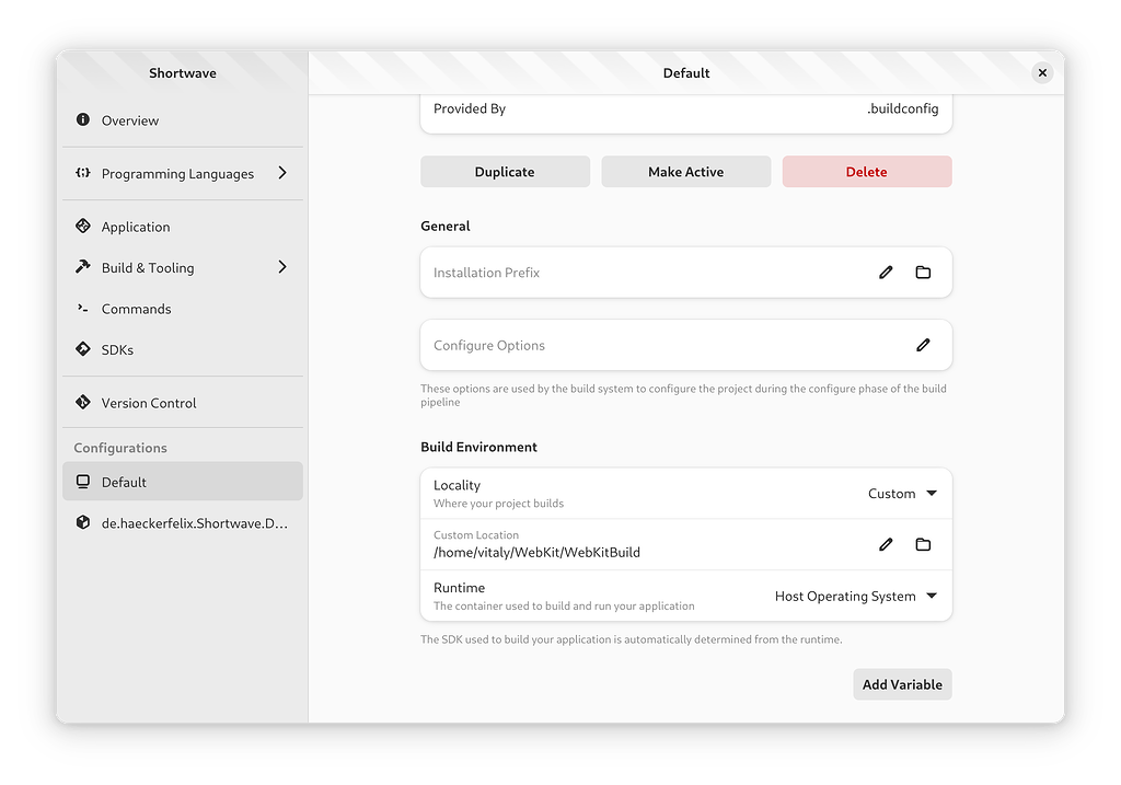 Custom build directory in GNOME Builder - Applications - GNOME Discourse