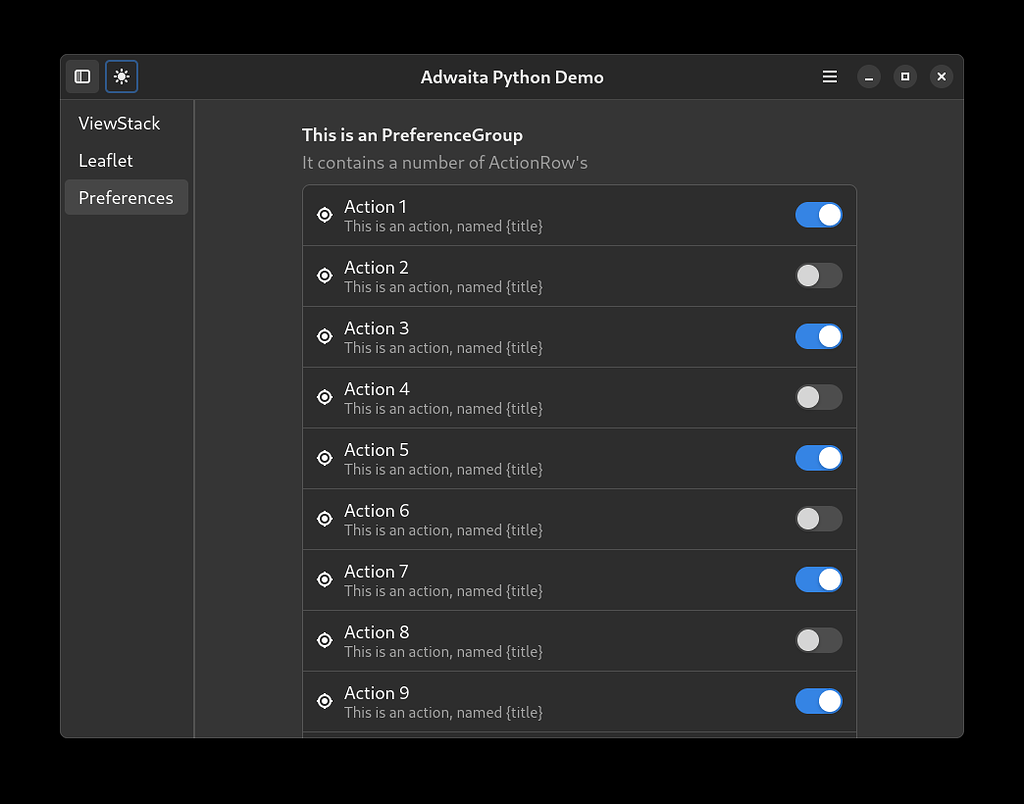 LibAdwaita/Gtk4 Python Demo Application - Language bindings - GNOME ...