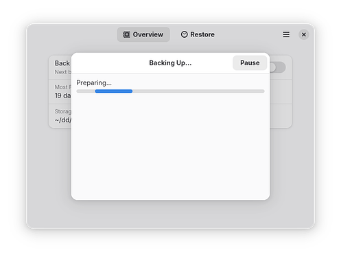 Old UI - progress dialog