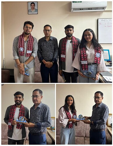 Receiving Token of Love from College faculty