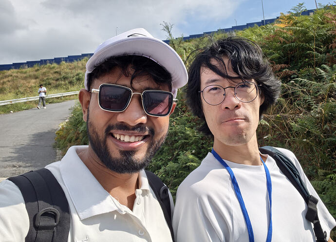 On the Way to the Venue: Me and Charles Wang