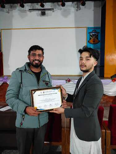 Certificate handover and appreciation ceremony