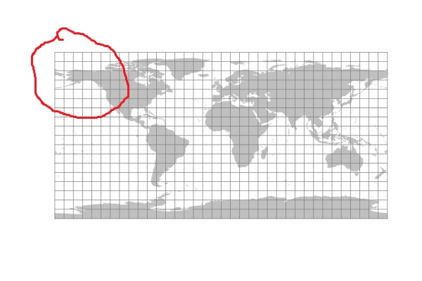 equirectantular Earth map