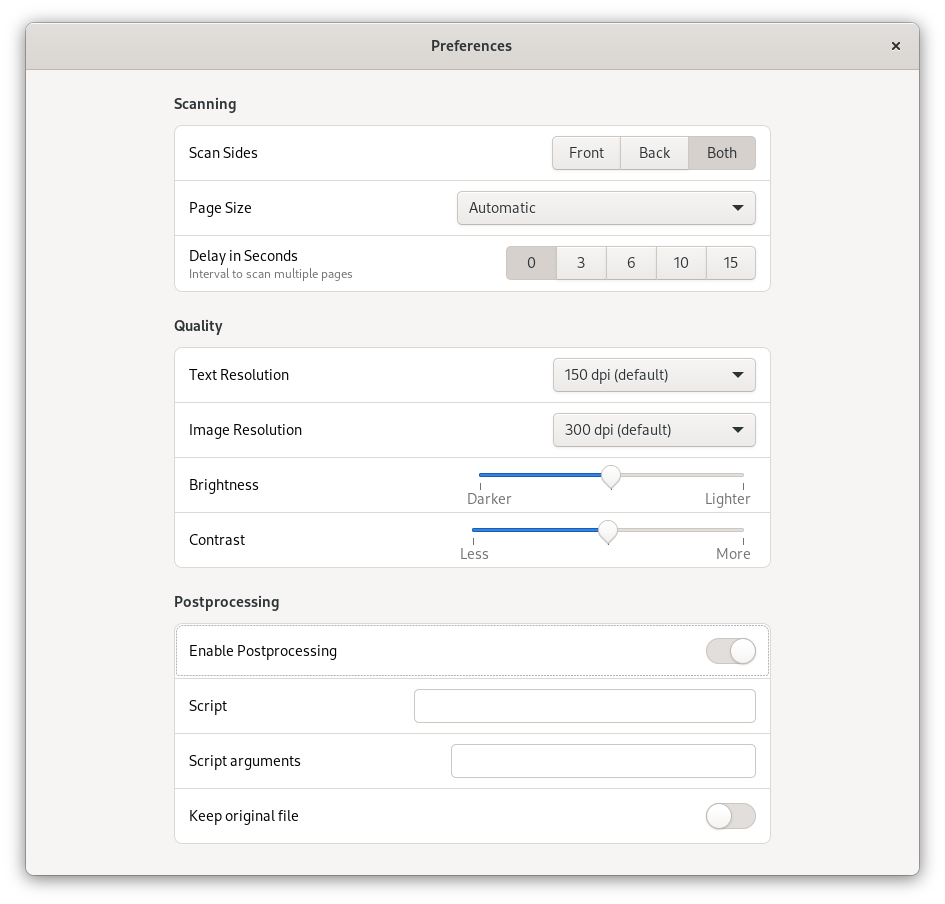 Gnome Scanner errors with: "Failed to save file", "Failed to execute ...
